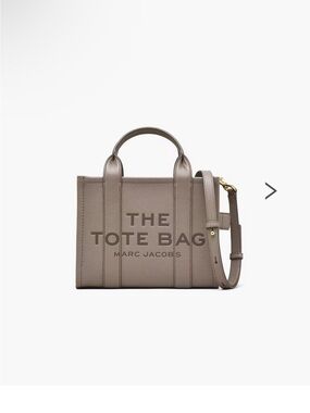 Marc Jacobs Small Leather Tote in Cement